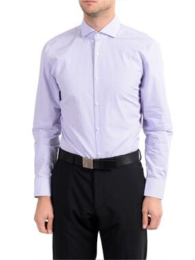 Hugo Boss Men's Striped Cotton Dress Shirt 16.5